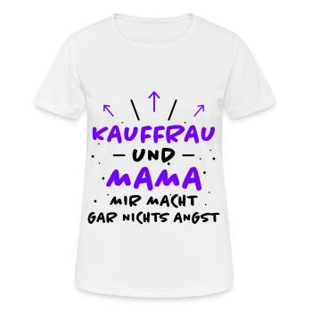 Kauffrau Spruch Verkäuferin Witz Kauffrau Geschenk - Frauen T-Shirt atmungsaktiv - Weiß - Vorne - AI Model Female 172 dark (172cm)