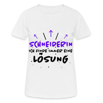 Schneiderin Spruch Lustiges Schneiderin Geschenk - Frauen T-Shirt atmungsaktiv - Weiß - Vorne - AI Model Female 172 dark (172cm)