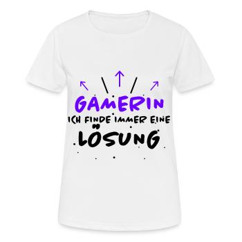 Gamerin Spruch Videospiel Sprüche Gamerin Geschenk - Frauen T-Shirt atmungsaktiv - Weiß - Vorne - AI Model Female 172 dark (172cm)