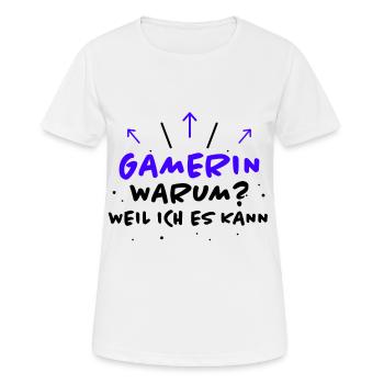 Gamerin Spruch Videospiel Sprüche Gamerin Geschenk - Frauen T-Shirt atmungsaktiv - Weiß - Vorne - AI Model Female 172 dark (172cm)