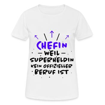 Chefin Spruch Familie Beruf Lustig Chefin Geschenk - Frauen T-Shirt atmungsaktiv - Weiß - Vorne - AI Model Female 172 dark (172cm)