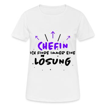 Chefin Spruch Familie Beruf Lustig Chefin Geschenk - Frauen T-Shirt atmungsaktiv - Weiß - Vorne - AI Model Female 172 dark (172cm)