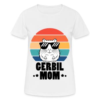 Gerbille disant Gerbille Maman Drôle Gerbille Cadeau - T-shirt respirant Femme - blanc - Devant - AI Model Female 172 dark (172cm)