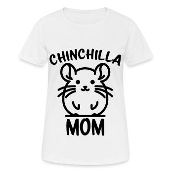 Chinchilla disant maman drôle Chinchilla cadeau - T-shirt respirant Femme - blanc - Devant - AI Model Female 172 dark (172cm)