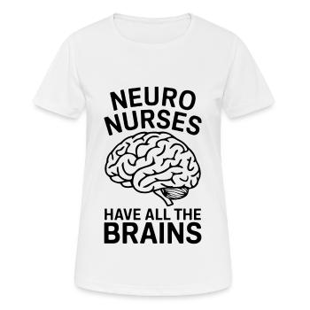 Neuro Nurse Nurse Neurology Gift - Women's Breathable T-Shirt - white - Front - AI Model Female 172 dark (172cm)