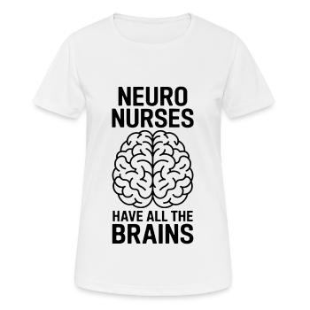 Neuro Nurse Nurse Neurology Gift - Women's Breathable T-Shirt - white - Front - AI Model Female 172 dark (172cm)