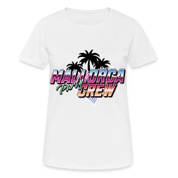 Mallorca Party Crew - T-shirt respirant Femme - blanc - Devant - AI Model Female 172 dark (172cm)
