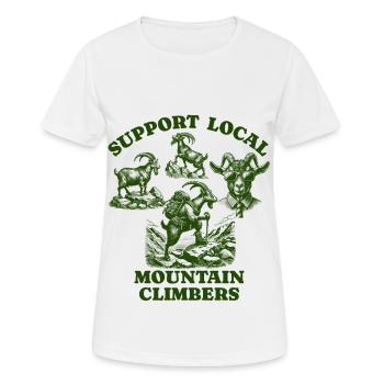 goat Liebe Support Local mountain climbers - Frauen T-Shirt atmungsaktiv - Weiß - Vorne - AI Model Female 172 dark (172cm)