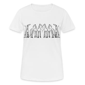 Windhund Gruppe - Frauen T-Shirt atmungsaktiv - Weiß - Vorne - AI Model Female 172 dark (172cm)