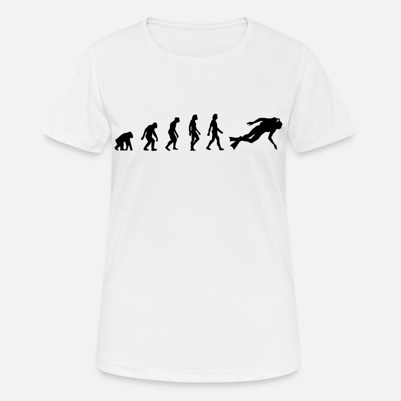 L évolution de la Plongée - T-shirt respirant Femme - blanc