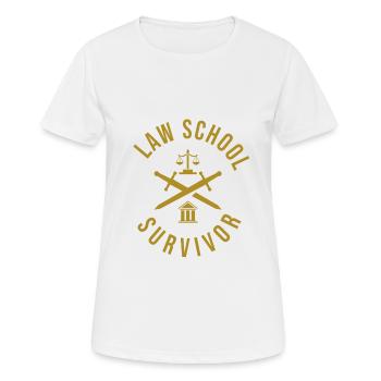 Survivant de l'école de droit - T-shirt respirant Femme - blanc - Devant - AI Model Female 172 dark (172cm)