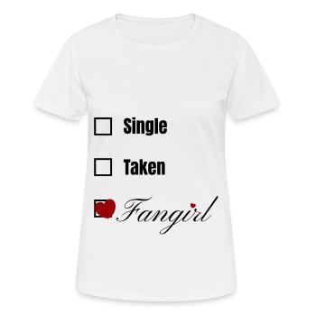Fangirl crush heart love girl funny gift - Women's Breathable T-Shirt - white - Front - AI Model Female 172 dark (172cm)