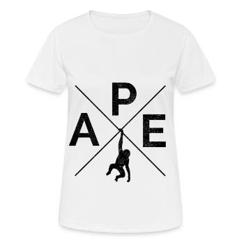 APE Singe Singe Primat Afrique Nature Sauvage - T-shirt respirant Femme - blanc - Devant - AI Model Female 172 dark (172cm)