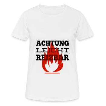 Attention slightly irritable - Women's Breathable T-Shirt - white - Front - AI Model Female 172 dark (172cm)