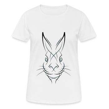Lapin lapin lapin - T-shirt respirant Femme - blanc - Devant - AI Model Female 172 dark (172cm)