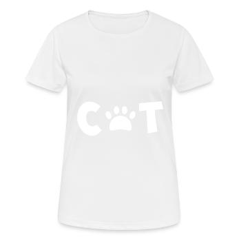 cat - cat - Women's Breathable T-Shirt - white - Front - AI Model Female 172 dark (172cm)