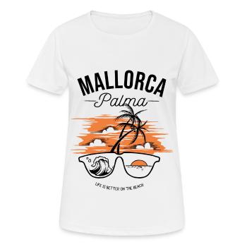 Majorque "Palma" - T-shirt respirant Femme - blanc - Devant - AI Model Female 172 dark (172cm)