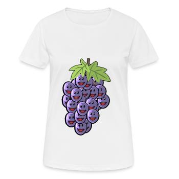 raisins raisins raisin vigne - T-shirt respirant Femme - blanc - Devant - AI Model Female 172 dark (172cm)