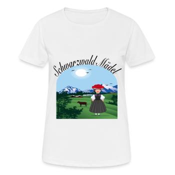Schwarzwald-Mädel Bollenhut Heimat Tradition - Women's Breathable T-Shirt - white - Front - AI Model Female 172 dark (172cm)