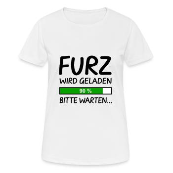 Furz Laden 90% Blähungen Blähung Furzen Lustig - Frauen T-Shirt atmungsaktiv - Weiß - Vorne - AI Model Female 172 dark (172cm)