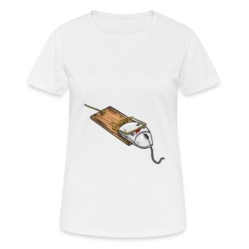 Gamer mouse trap computer mouse - Women's Breathable T-Shirt - white - Front - AI Model Female 172 dark (172cm)