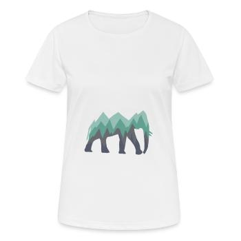 elephant - Women's Breathable T-Shirt - white - Front - AI Model Female 172 dark (172cm)