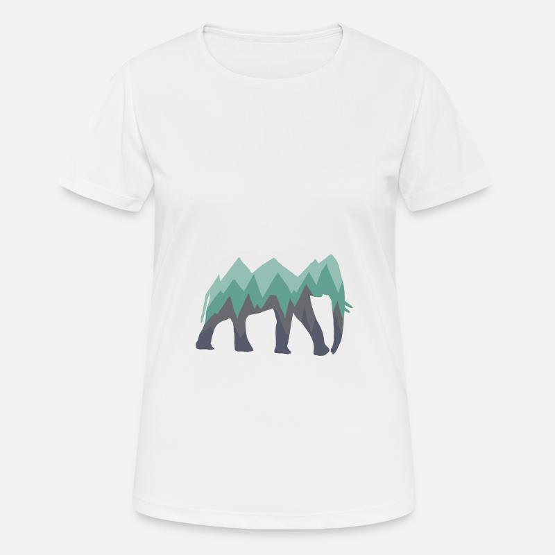 elephant - Women's Breathable T-Shirt - white