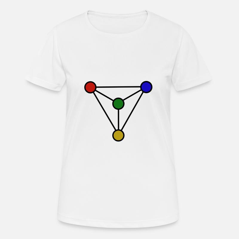 Conception chimique en triangle - T-shirt respirant Femme - blanc
