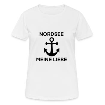 Nordsee, meine Liebe - Frauen T-Shirt atmungsaktiv - Weiß - Vorne - AI Model Female 172 dark (172cm)