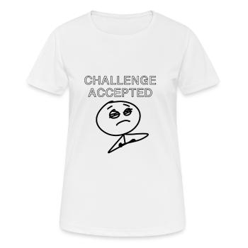 Meme challenge accepted - Women's Breathable T-Shirt - white - Front - AI Model Female 172 dark (172cm)