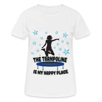 Jumping Trampoline Jump jumpstyle Jump Fitness - Women's Breathable T-Shirt - white - Front - AI Model Female 172 dark (172cm)