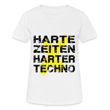 Harte Zeiten Harter Techno - Frauen T-Shirt atmungsaktiv - Weiß - Vorne - AI Model Female 172 dark (172cm)
