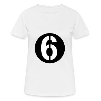 Rouleaux en tôle Numéro de départ 6 - T-shirt respirant Femme - blanc - Devant - AI Model Female 172 dark (172cm)