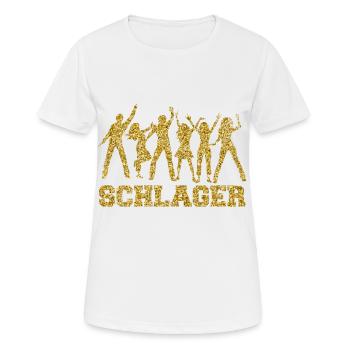 Schlager music celebration gift - Women's Breathable T-Shirt - white - Front - AI Model Female 172 dark (172cm)
