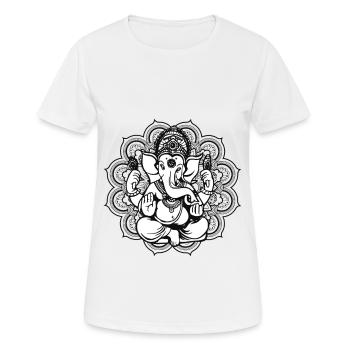 Ganesha Mandala - T-shirt respirant Femme - blanc - Devant - AI Model Female 172 dark (172cm)