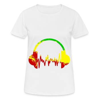 Cadeau de casque Reggae Music Africa Rasta - T-shirt respirant Femme - blanc - Devant - AI Model Female 172 dark (172cm)