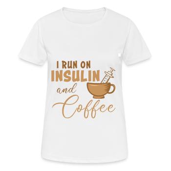 Diabetis Insulin Kaffee Tasse Spritze Diabetiker - Frauen T-Shirt atmungsaktiv - Weiß - Vorne - AI Model Female 172 dark (172cm)
