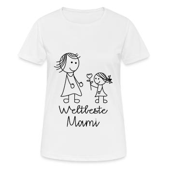 Weltbeste Mami - Frauen T-Shirt atmungsaktiv - Weiß - Vorne - AI Model Female 172 dark (172cm)