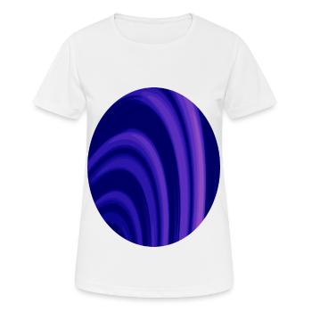 Anneaux fractaux ovales - T-shirt respirant Femme - blanc - Devant - AI Model Female 172 dark (172cm)