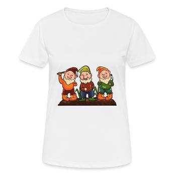 Gnomes jardin jardinier nain jardinage - T-shirt respirant Femme - blanc - Devant - AI Model Female 172 dark (172cm)