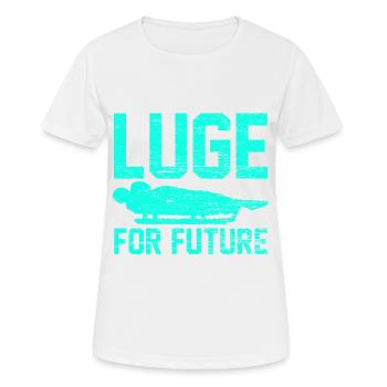 Luge de course - T-shirt respirant Femme - blanc - Devant - AI Model Female 172 dark (172cm)