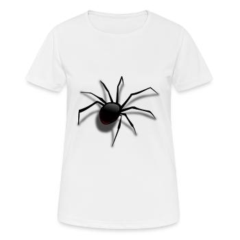 Araignée dangereuse - T-shirt respirant Femme - blanc - Devant - AI Model Female 172 dark (172cm)
