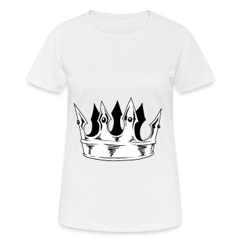 Krone schwarz weiß König Kaiser Mittelalter - Frauen T-Shirt atmungsaktiv - Weiß - Vorne - AI Model Female 172 dark (172cm)
