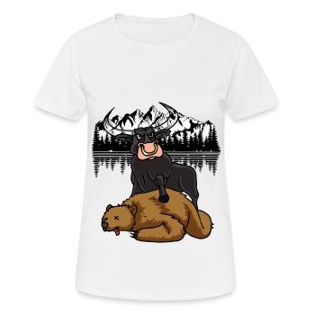 U.S. Stocks Stock Exchange Dollar Price - Women's Breathable T-Shirt - white - Front - AI Model Female 172 dark (172cm)