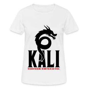 Kali Linux Offensive Security Pentest - Frauen T-Shirt atmungsaktiv - Weiß - Vorne - AI Model Female 172 dark (172cm)