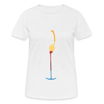 Rétro ancre ascenseur skieur snowboarder vacances d'hiver - T-shirt respirant Femme - blanc - Devant - AI Model Female 172 dark (172cm)