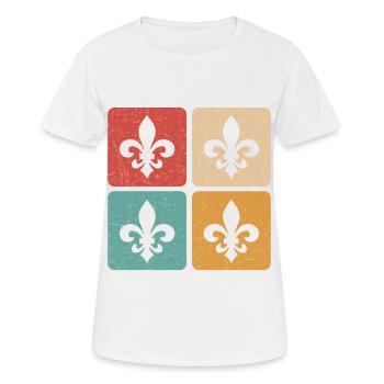 Vintage Mardi Gras - Frauen T-Shirt atmungsaktiv - Weiß - Vorne - AI Model Female 172 dark (172cm)