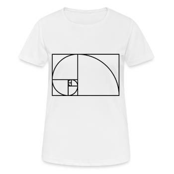 Schnecken Design Fibonacci - Frauen T-Shirt atmungsaktiv - Weiß - Vorne - AI Model Female 172 dark (172cm)