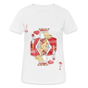 Jack Heart Vintage Costume Valentine's Day - Women's Breathable T-Shirt - white - Front - AI Model Female 172 dark (172cm)