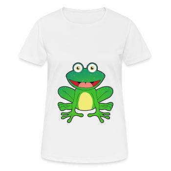 Grenouille grenouille Amphibie Roi Traummann enfants - T-shirt respirant Femme - blanc - Devant - AI Model Female 172 dark (172cm)